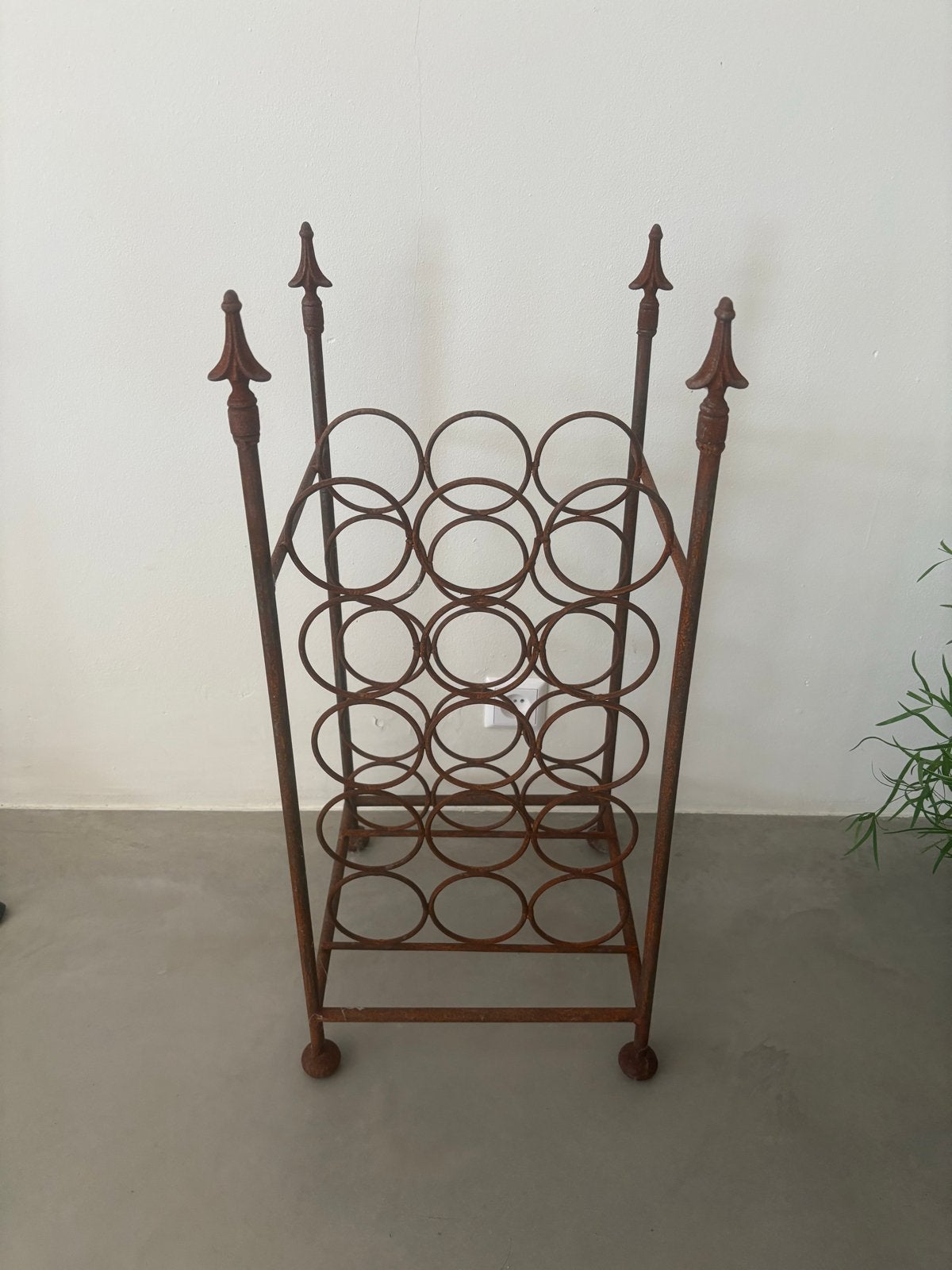 Decoratief Wijnrek van Metaal - Rustieke Stijl, Huis en Inrichting, Woonaccessoires | Wijnrekken, Gebruikt, 5 tot 15 flessen, Ophalen of Verzenden