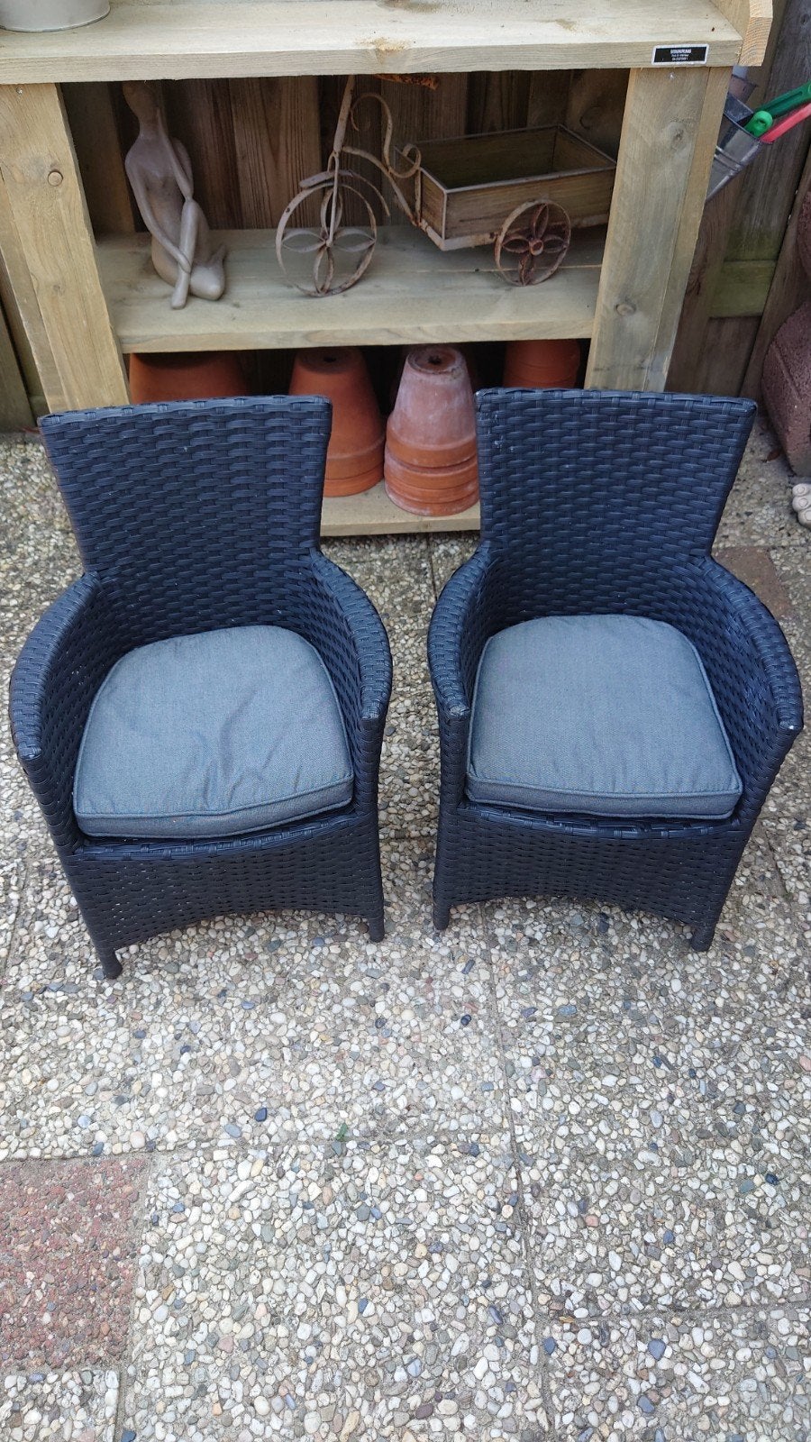 2 leuke en goede kinder tuinstoeltjes, Tuin en Terras, Tuinstoelen, Ophalen, Gebruikt, Wicker