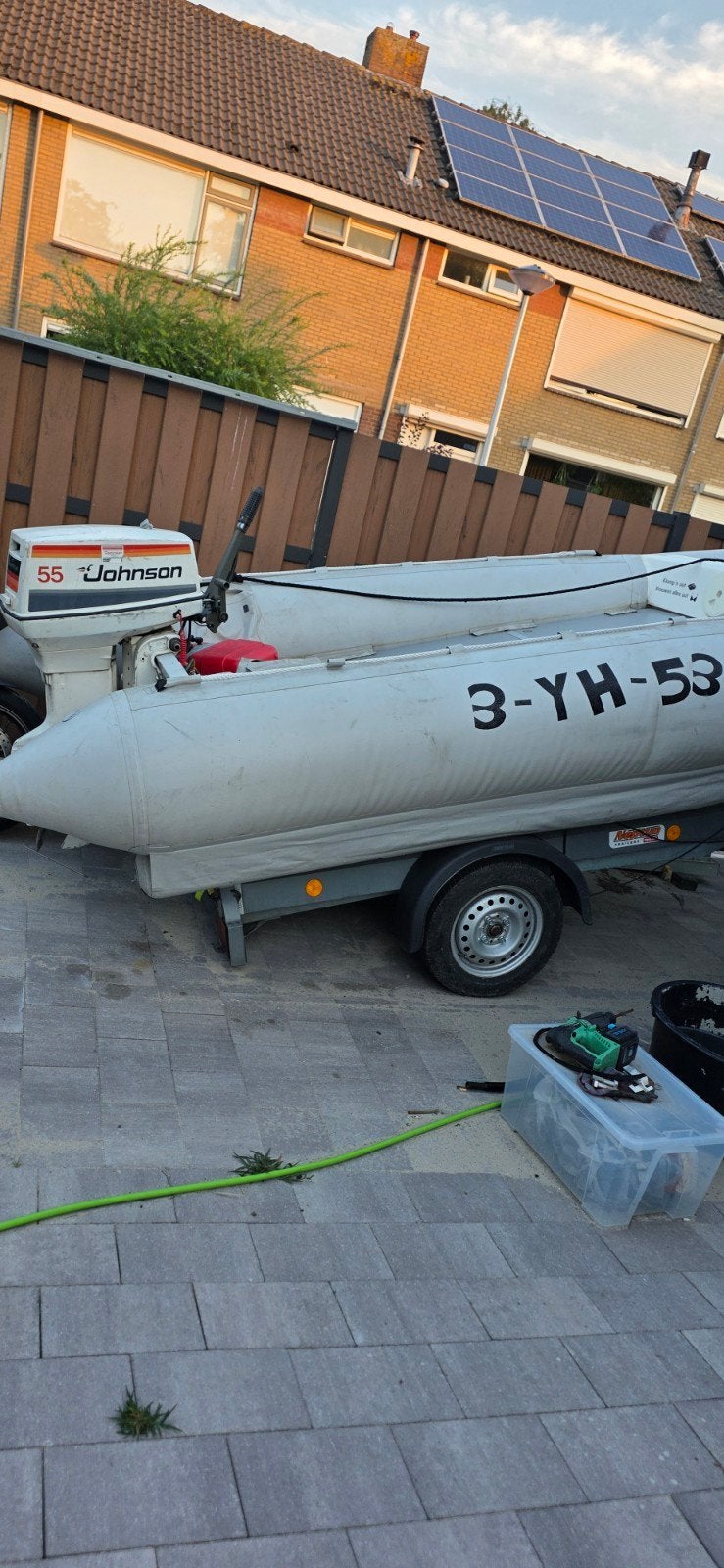 zapcatt  met Johnson 55 pk buitenboordmotor, Overige materialen, Ophalen, Overige merken, Gebruikt