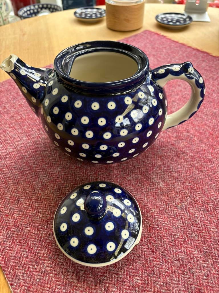 Bunzlau Bleu Eyes Theepot 1.3L met schade, Antiek en Kunst, Ophalen of Verzenden