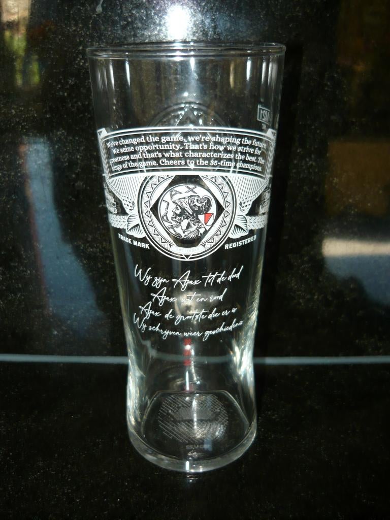 AJAX Glas - Bierglas (Oud Logo) BUD - BUDWEISER Bier Uitgave, Verzamelen, Ophalen of Verzenden, Zo goed als nieuw, Ajax, Overige typen