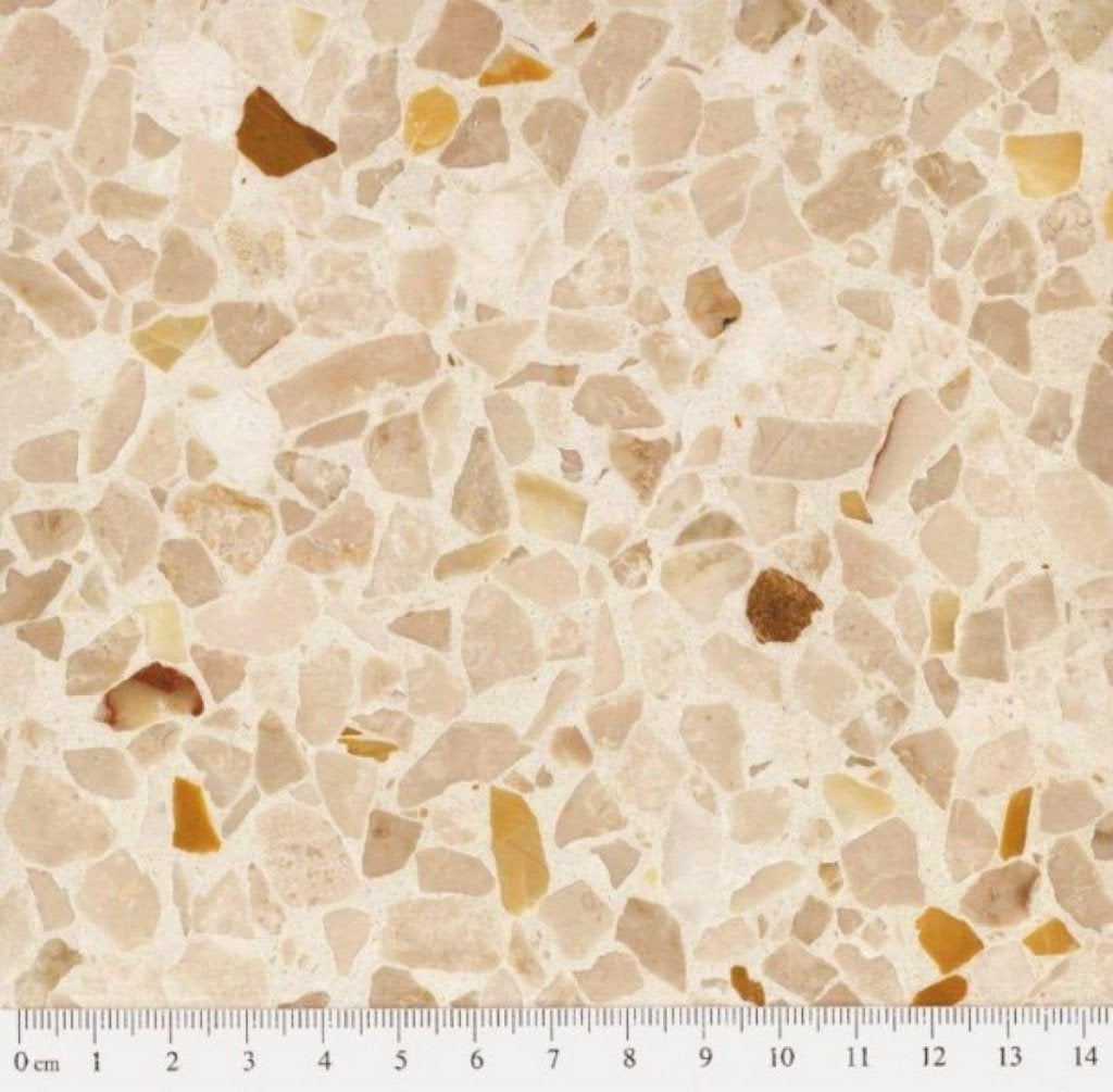 Terrazzo tegels Ecostone Crema Oro , granito tegels EM 1073, Nieuw, Ophalen of Verzenden, 20 tot 40 cm, 10 m² of meer