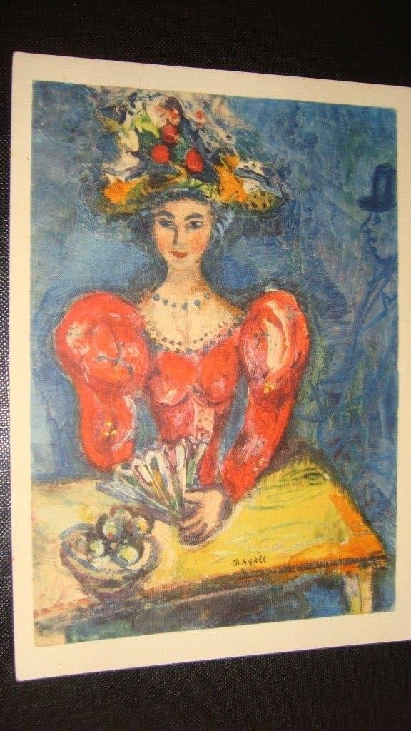 Chagall   In het Cafe., Ophalen of Verzenden, 1980 tot heden, Ongelopen, Overige thema's