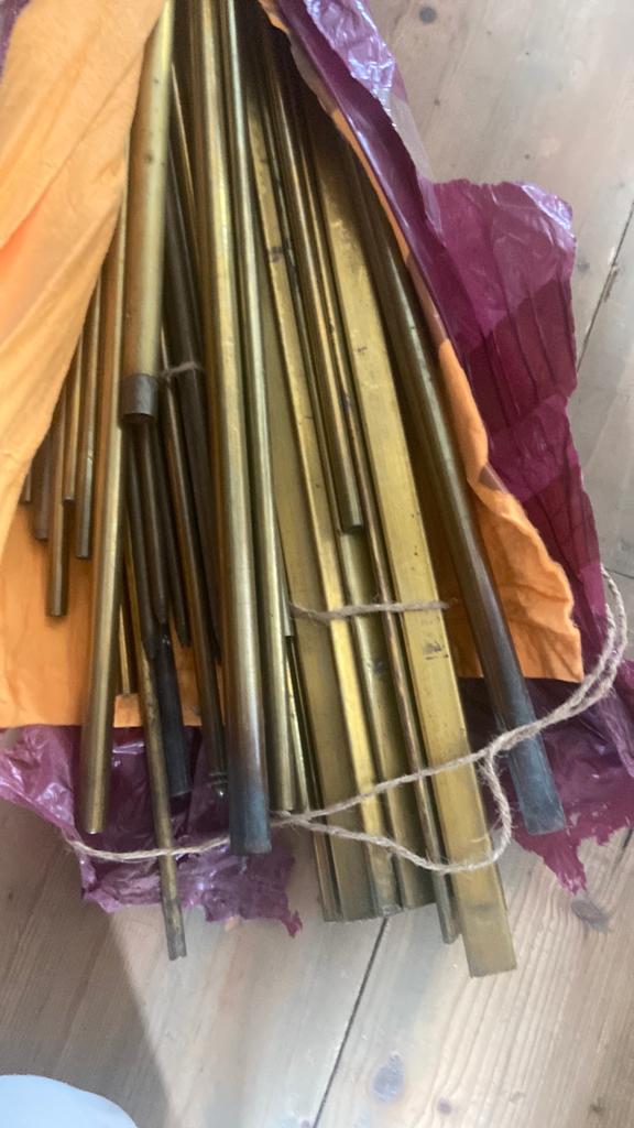 Koperen traploper roedes, Huis en Inrichting, Stoffering | Tapijten en Kleden, Ophalen of Verzenden, Rond, 50 tot 100 cm, Minder dan 50 cm