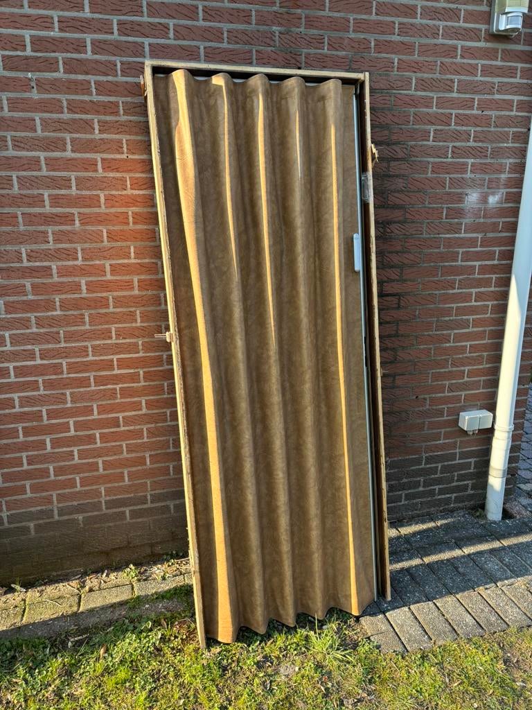 Vintage harmonicadeur vouwdeur, Doe-het-zelf en Verbouw, Ophalen, Gebruikt, Minder dan 80 cm, Binnendeur