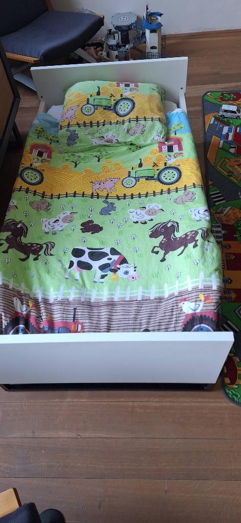 Peuter/kleuterbed, Kinderen en Baby's, Kinderkamer | Bedden, Ophalen, Gebruikt, 70 tot 85 cm, Minder dan 140 cm
