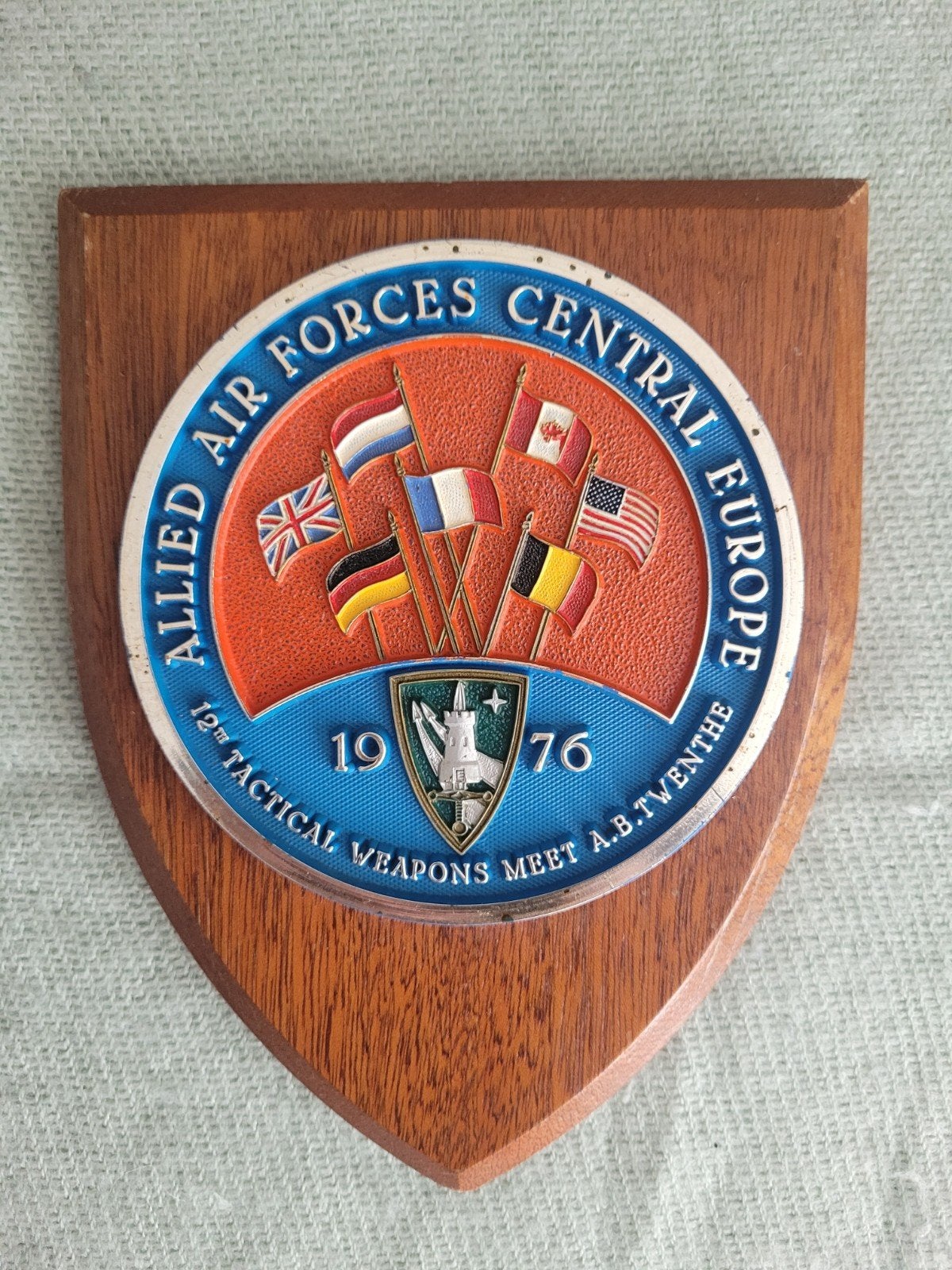 Wapenschild KLU NAVO 1976, Ophalen of Verzenden, Luchtmacht, Nederland