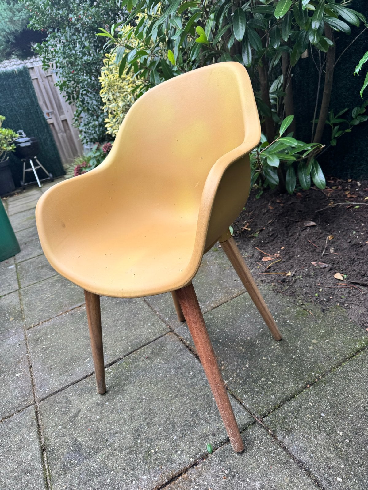 Twee tuinstoelen met afneembare poten, Tuin en Terras, Ophalen, Gebruikt, Kunststof