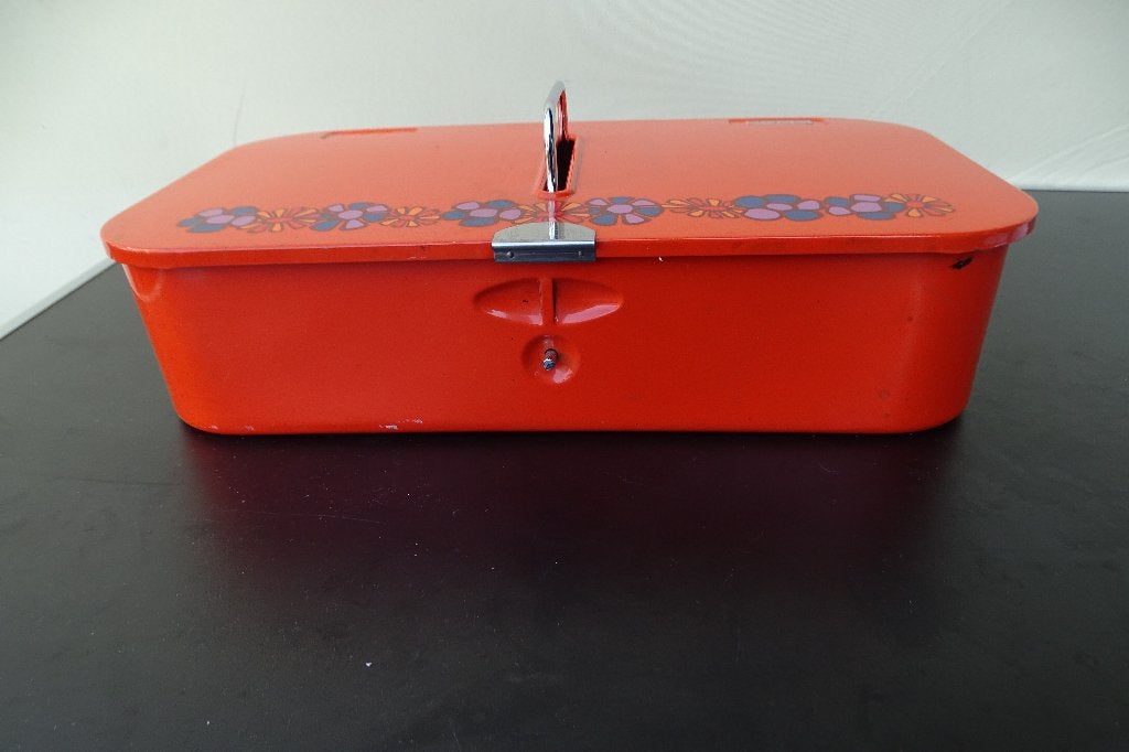 Oranje schoenpoetsdoos, Brabantia, Antiek en Kunst, Curiosa en Brocante, Ophalen of Verzenden