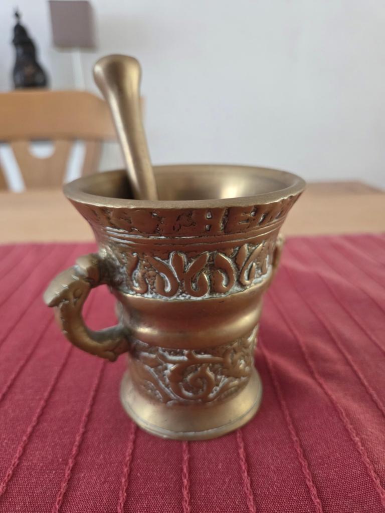 Te koop zwaar koperen vijzel, Antiek en Kunst, Antiek | Koper en Brons, Ophalen of Verzenden