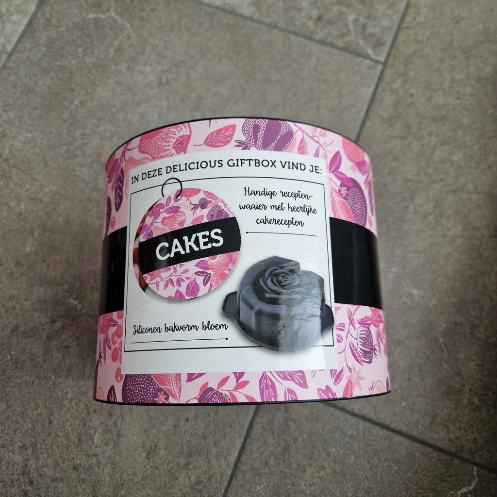 Cakes Giftbox: Siliconen Bakvorm Bloem & Recepten, Ophalen of Verzenden, Nieuw, Taarten of Cupcakes, Bakvorm