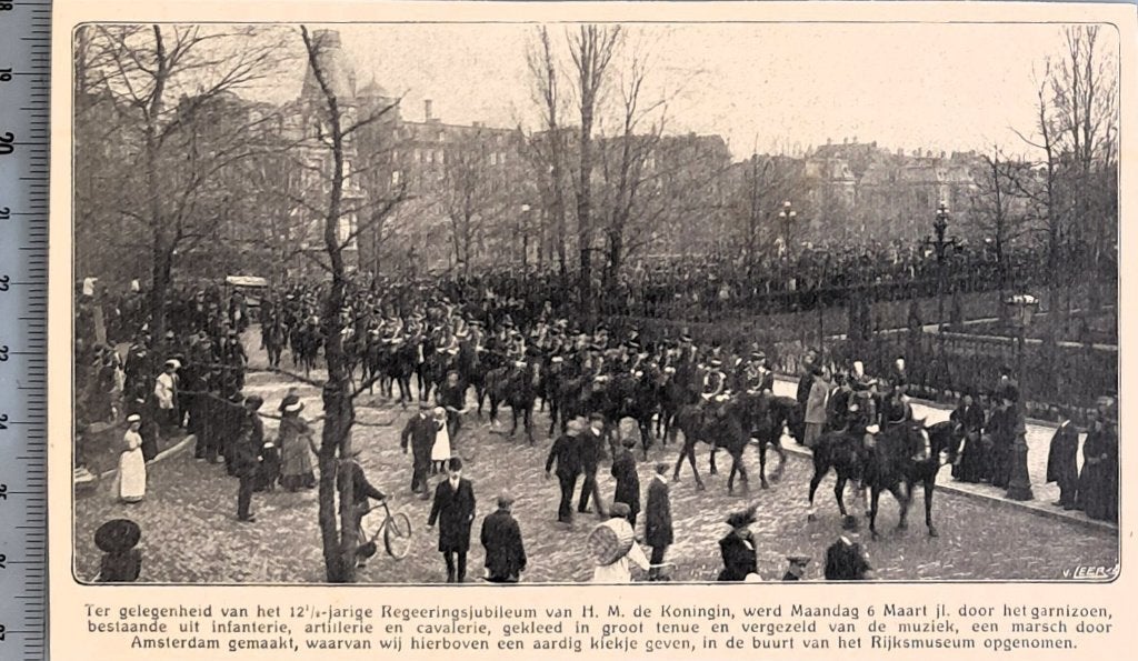 Leger 1911:Garnizoen Amsterdam bij 12½ jaar Koningin Wilhelm, Verzamelen, Verzenden, Voor 1940, Gebruikt, Overige onderwerpen