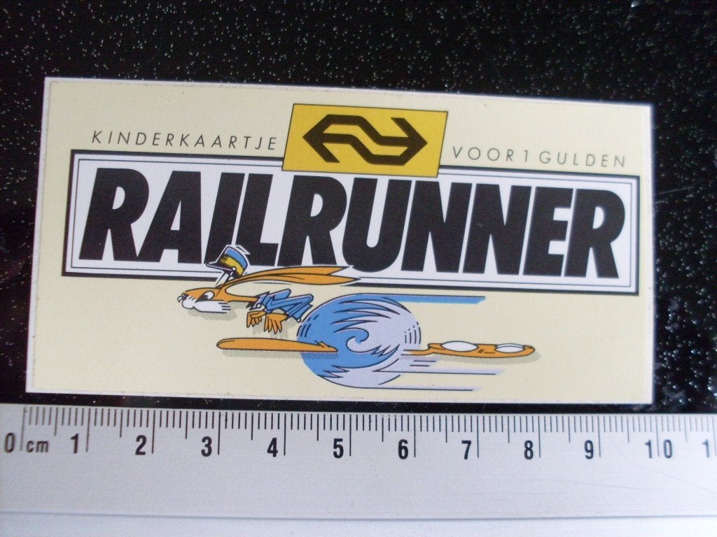 sticker railrunner kinderkaartje voor 1 gulden ns logo, Verzamelen, Verzenden, Zo goed als nieuw, Bedrijf of Vereniging