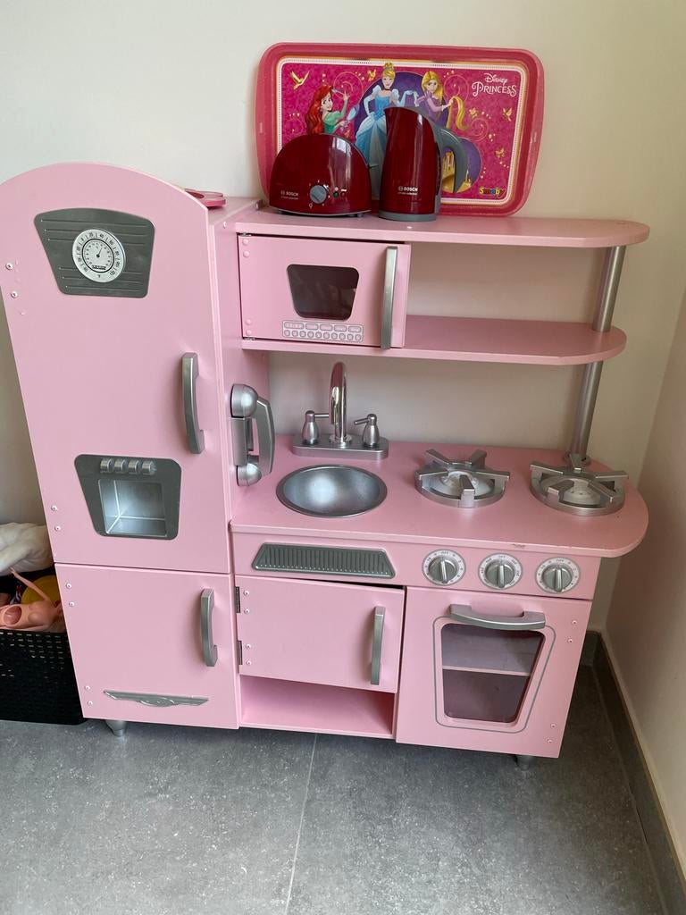 Roze Kidkraft Speelkeuken - Zonder accessoires, Ophalen, Zo goed als nieuw, Hout, Speelkeuken