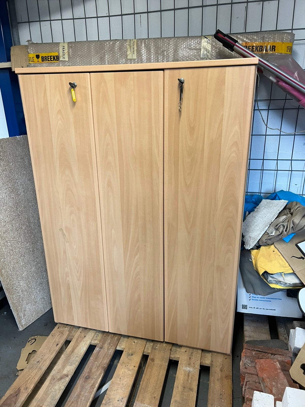 Computerkast, bureaukast, werkplek, afsluitbaar, Ophalen, Hout, Zo goed als nieuw, 100 cm