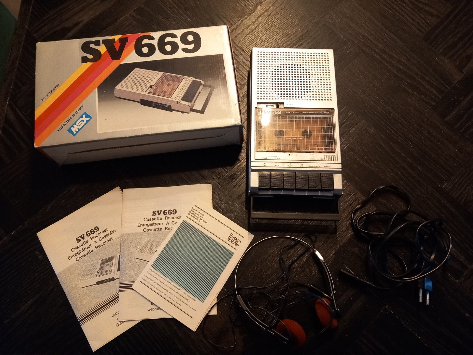 MSX SV 669 data Cassette Recorder met originele doos, Gebruikt, MSX, Onbekend, Ophalen of Verzenden