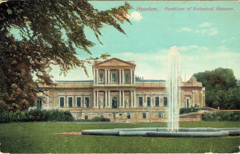 Ansichtkaart Haarlem Koloniaal Museum, Ophalen of Verzenden, Voor 1920, Gelopen, Noord-Holland