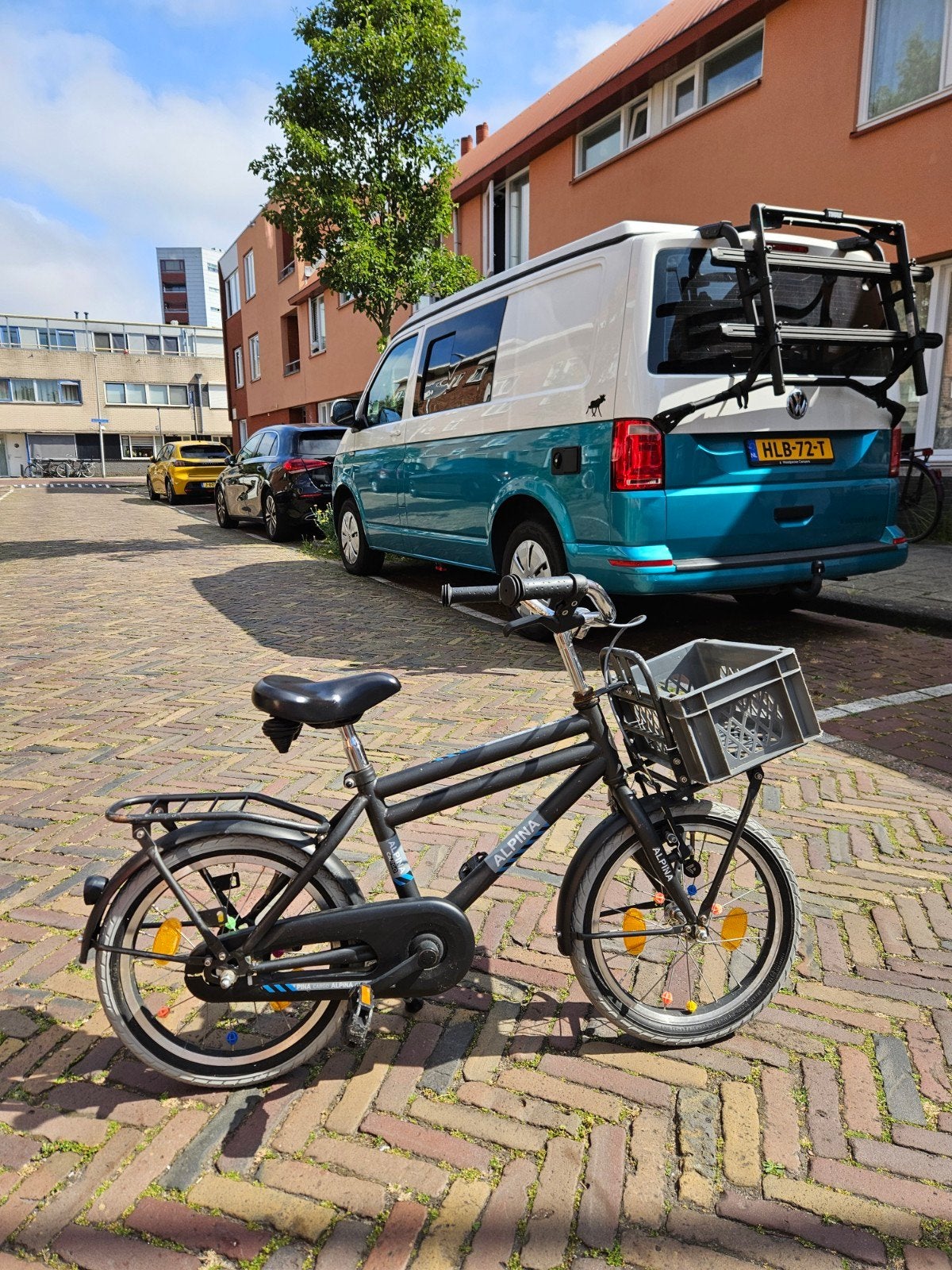 Alpina Cargo Jongensfiets 16 inch met Mandje, Ophalen, Gebruikt, 16 inch, Handrem