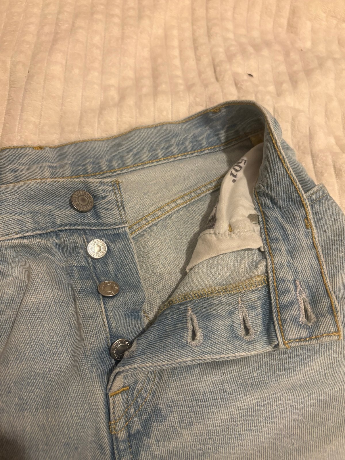 Levi's Premium 501 90s Shorts - Lichtblauw, Kort, Maat 36 (S), Gedragen, Verzenden