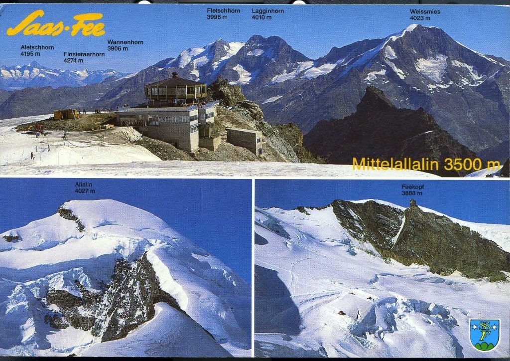 Zwitserland 1982 Wallis Saas-Fee > Schiedam, Verzenden, 1980 tot heden, Gelopen, Natuur