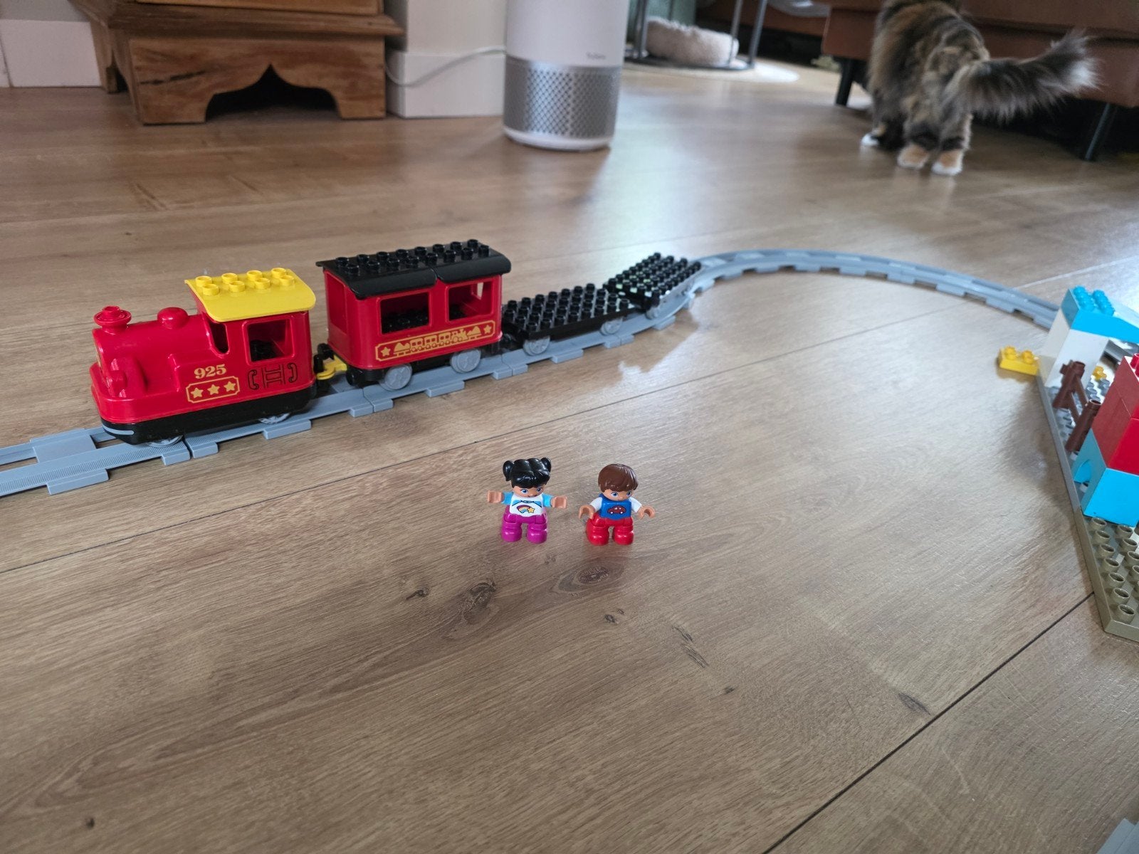 Lego Duplo Stoomtrein 10874 Push & Go met 70+ Spoordelen, Gebruikt, Inclusief extra onderdelen, Ophalen of Verzenden, Duplo