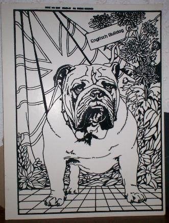 engelse bulldog kleurplaat / tekening en poster in 1 koop, Ophalen, Gebruikt, Hond of Kat, Beeldje of Figuurtje