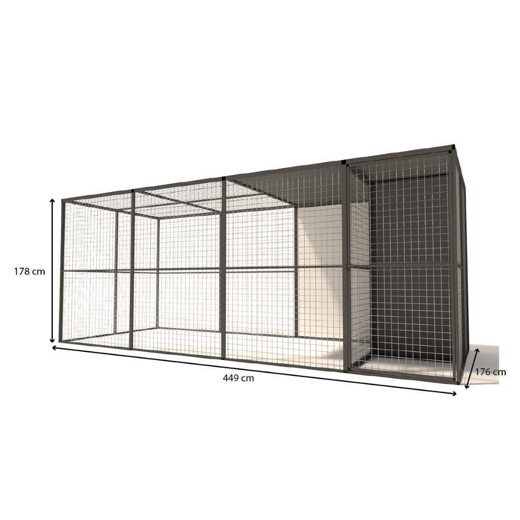 Aluminium Konijnenren Yara sluis en nachthok model 2, Ophalen of Verzenden, Nieuw