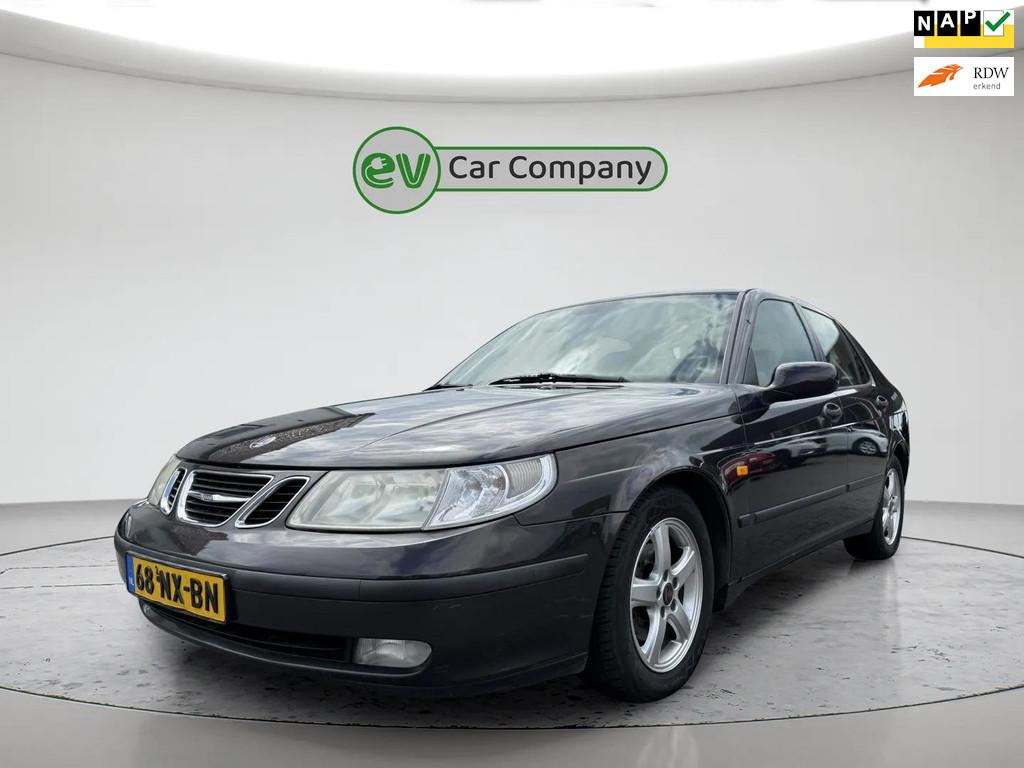 Saab 9-5 2.2 TiD Vector | Automaat | Leder | Exportprijs, Auto's, Saab, 4 cilinders, Leder en Stof, Zwart, Bedrijf