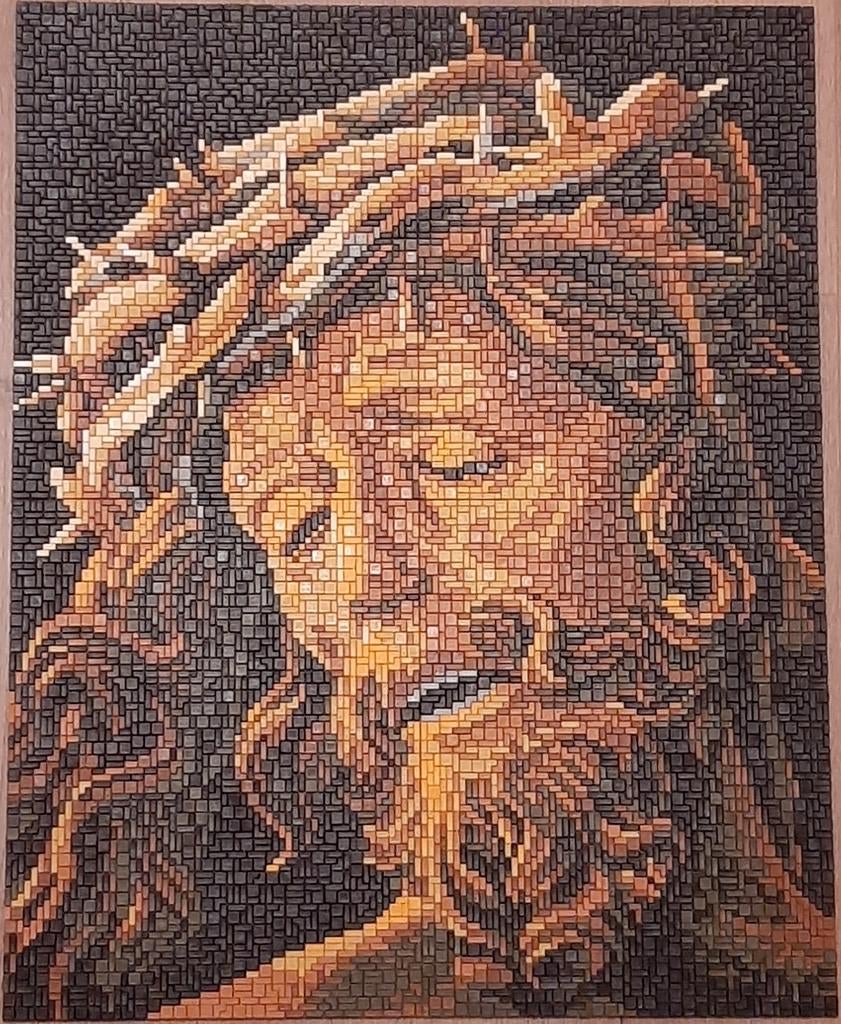 🧔‍♂️ZGAN: Stick it Jezus kunstwerk - 9000 stukjes🏷️€29,95-, Ophalen of Verzenden, Zo goed als nieuw, Box-set
