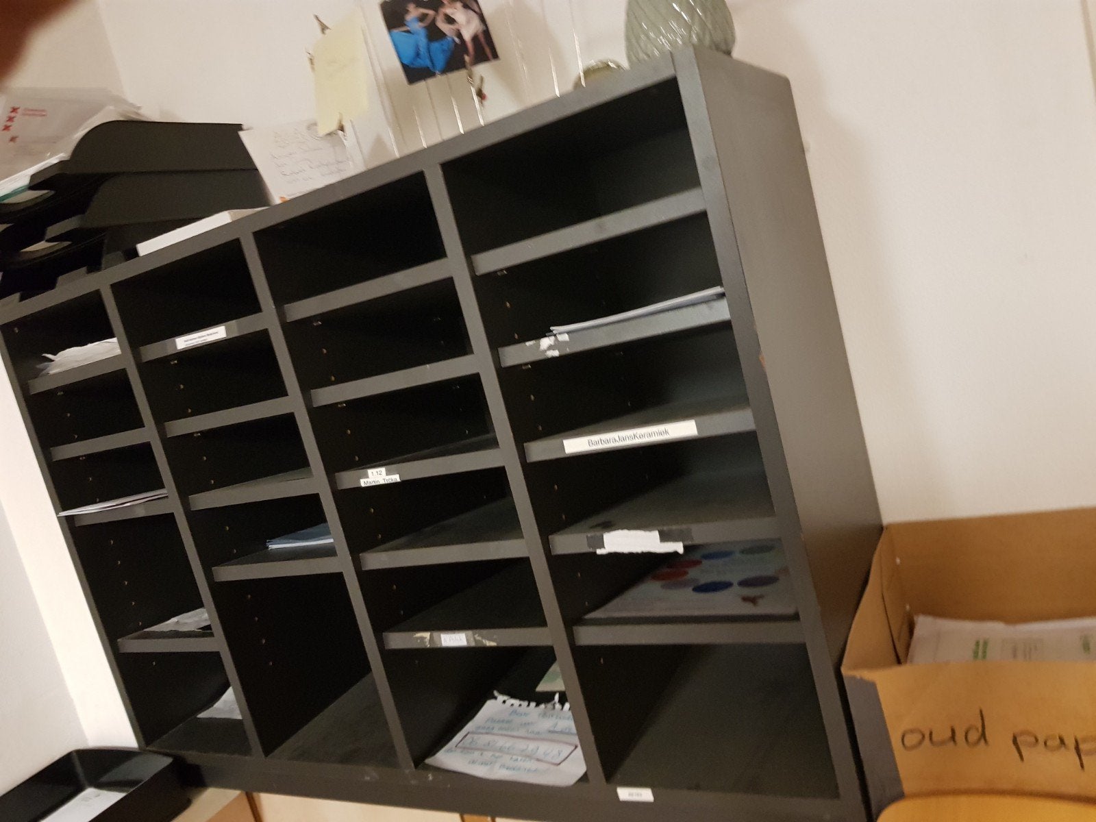 Grote sorteerkast / postvakkenkast, Ophalen, Gebruikt