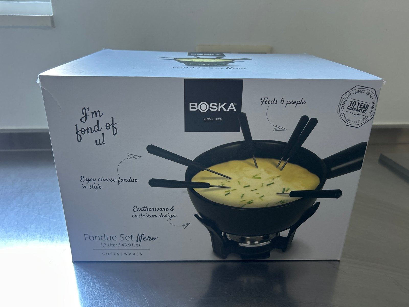 Boska Fondue Set Nero - Nieuw in doos, Witgoed en Apparatuur, Fonduesets, Ophalen of Verzenden, Nieuw, Brander, Fondueset