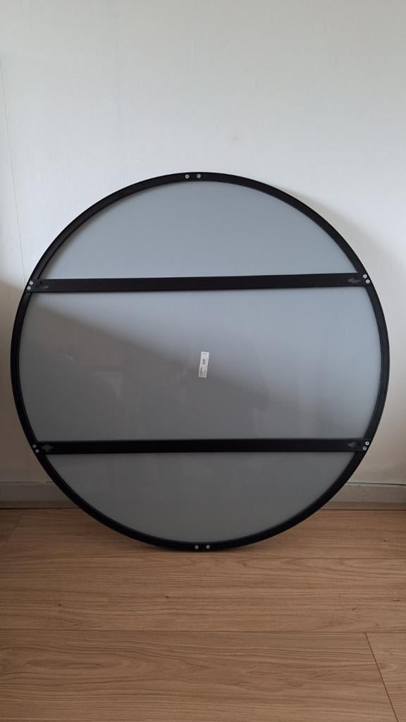 IKEA Lindbyn spiegel, rond, zwart, 80 cm, Huis en Inrichting, Ophalen, Rond, Zo goed als nieuw, 75 tot 100 cm