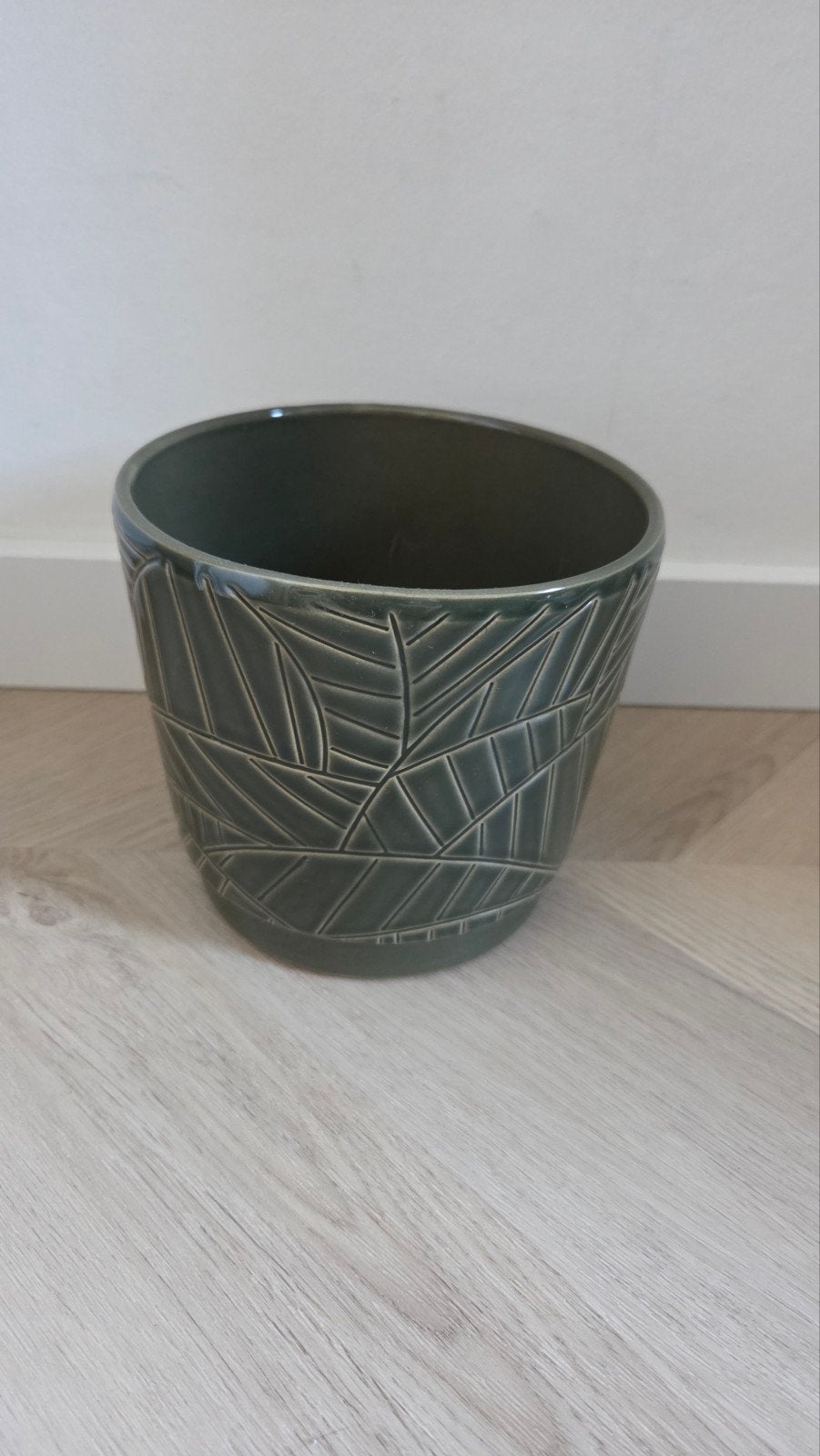 groene bloempot, Kunststof, Rond, Ophalen of Verzenden, Minder dan 40 cm
