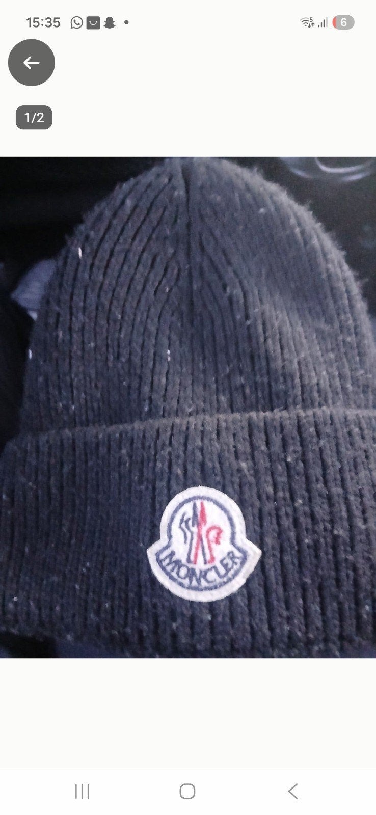 Moncler muts goed als nieuw., Ophalen of Verzenden, Zo goed als nieuw, Overige maten, Muts