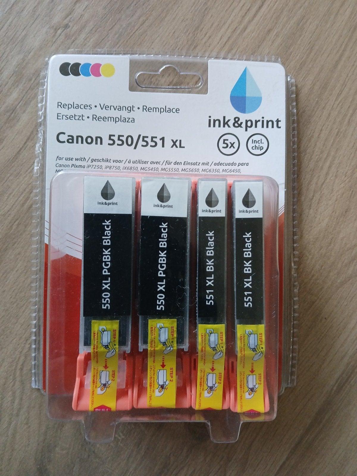 inktpatronen cartridges zwart Canon 550 / 551 XL, Ophalen of Verzenden, Nieuw, Cartridge, Canon