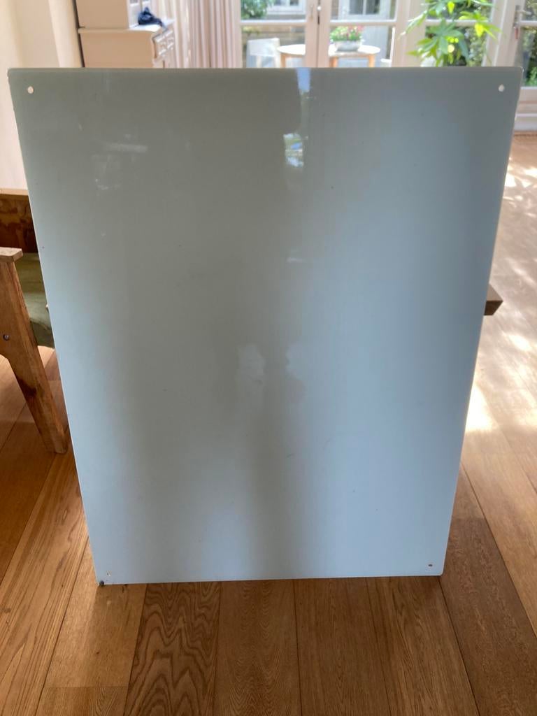 Glas magneetbord, Huis en Inrichting, Woonaccessoires | Memoborden, Ophalen, Zo goed als nieuw, Magneetbord