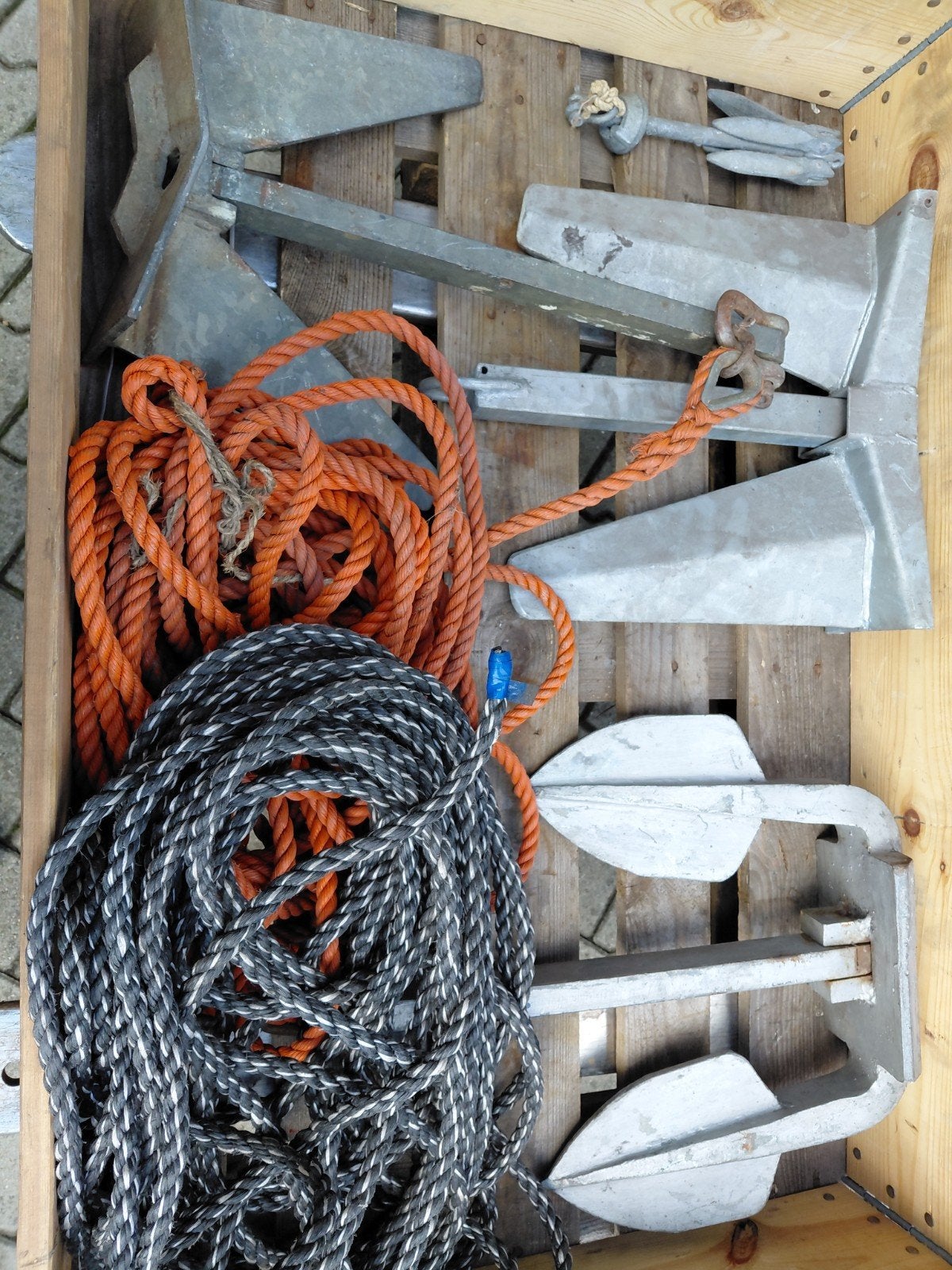 Boot ankers, stootwillen / stootwil, trapjes en vlaggenstok, Watersport en Boten, Ophalen, Ankeren en Afmeren, Zeilboot of Motorboot