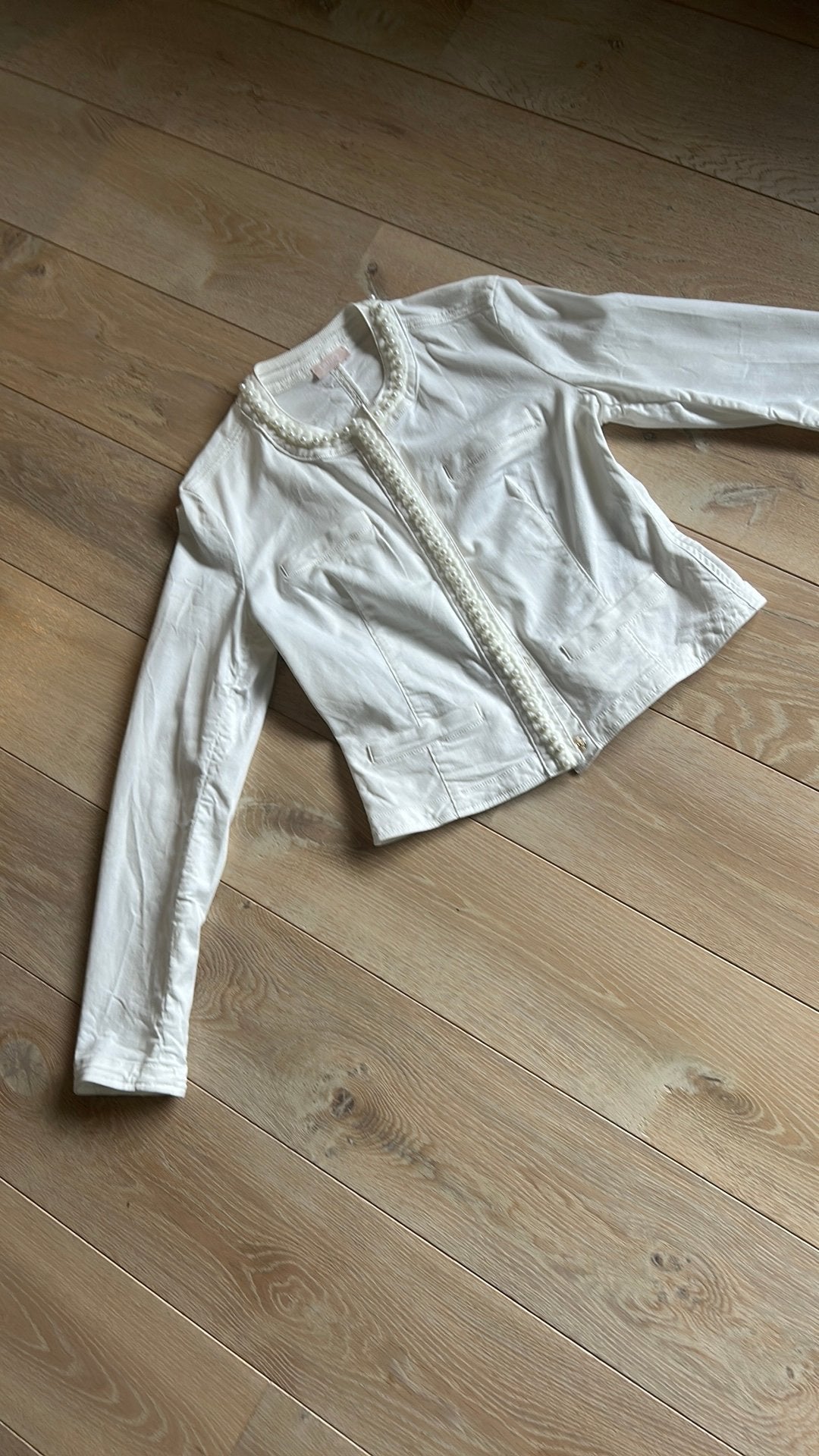 Jeansjasje wit Liu Jo maat 38, Kleding | Dames, Ophalen of Verzenden, Zo goed als nieuw, Maat 38/40 (M), Wit