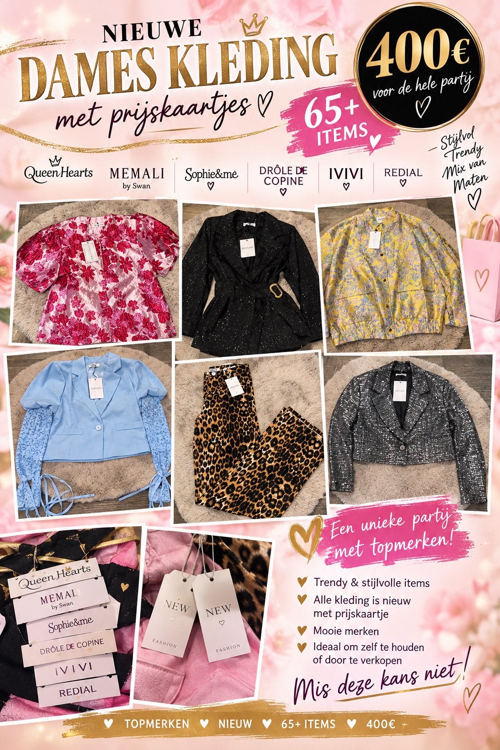 Nieuwe Dameskleding met Prijskaartjes - 2 Dozen Topmerken, Verzenden, Nieuw