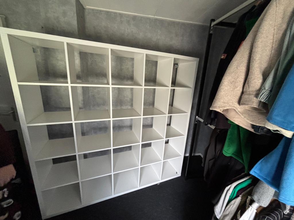 IKEA Kallax Kast 25 vakken wit, Huis en Inrichting, Kasten | Boekenkasten, Ophalen, Met plank(en), Gebruikt, 150 tot 200 cm