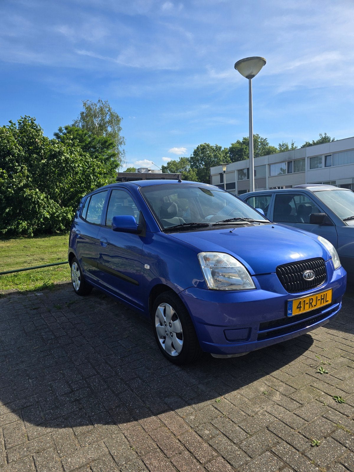 Kia Picanto 1.0 2005 Blauw, Auto's, Voorwielaandrijving, Stof, 836 kg, 31 €/maand