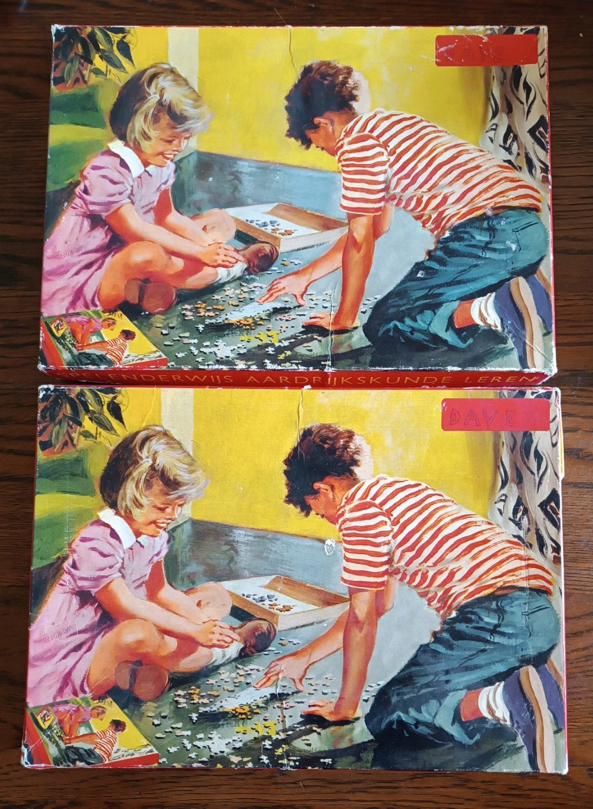 2 Vintage Provinciepuzzels Jaren '70 - Nederland & Zeeland, Ophalen of Verzenden, Minder dan 500 stukjes, Gebruikt, Legpuzzel
