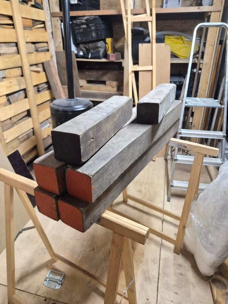 Azobe balken (tieners), Tuin en Terras, Palen, Balken en Planken, Ophalen, Gebruikt, Hardhout, Minder dan 180 cm