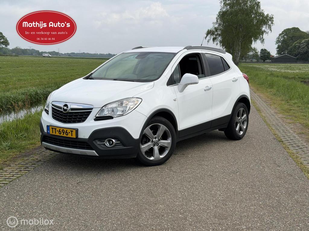 Opel Mokka 1.4 T Cosmo Leder Navi vol optie! Nette auto!, Euro 5, 4 cilinders, Wit, Handgeschakeld