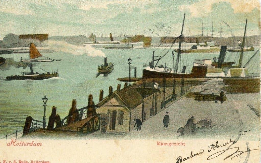 Rotterdam Ansichtkaart met postzegel gelopen, Verzenden, Zuid-Holland
