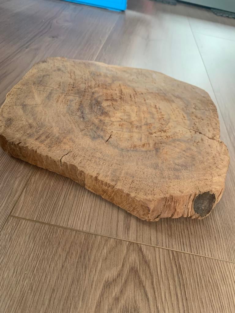 Echt boomstam plateau, Ophalen, Zo goed als nieuw, Rond, Hout