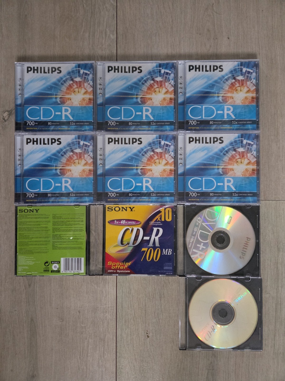 Philips en Sony CD-R en DVD+R schijfjes - Diverse partij, Ophalen of Verzenden, Gebruikt, Cd, Philips, Sony