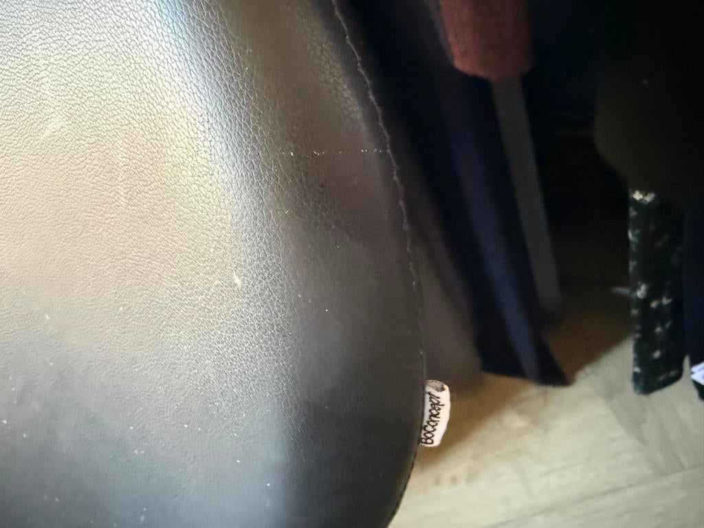 BoConcept Lounge stoel - Zwart leer, kleine reparatie nodig, Ophalen, Gebruikt, Zwart, Leer