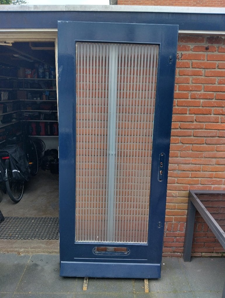 Harthouten voordeur 212,5 X 91,5 X 4 Cm, Ophalen, Gebruikt, 80 tot 100 cm, Buitendeur