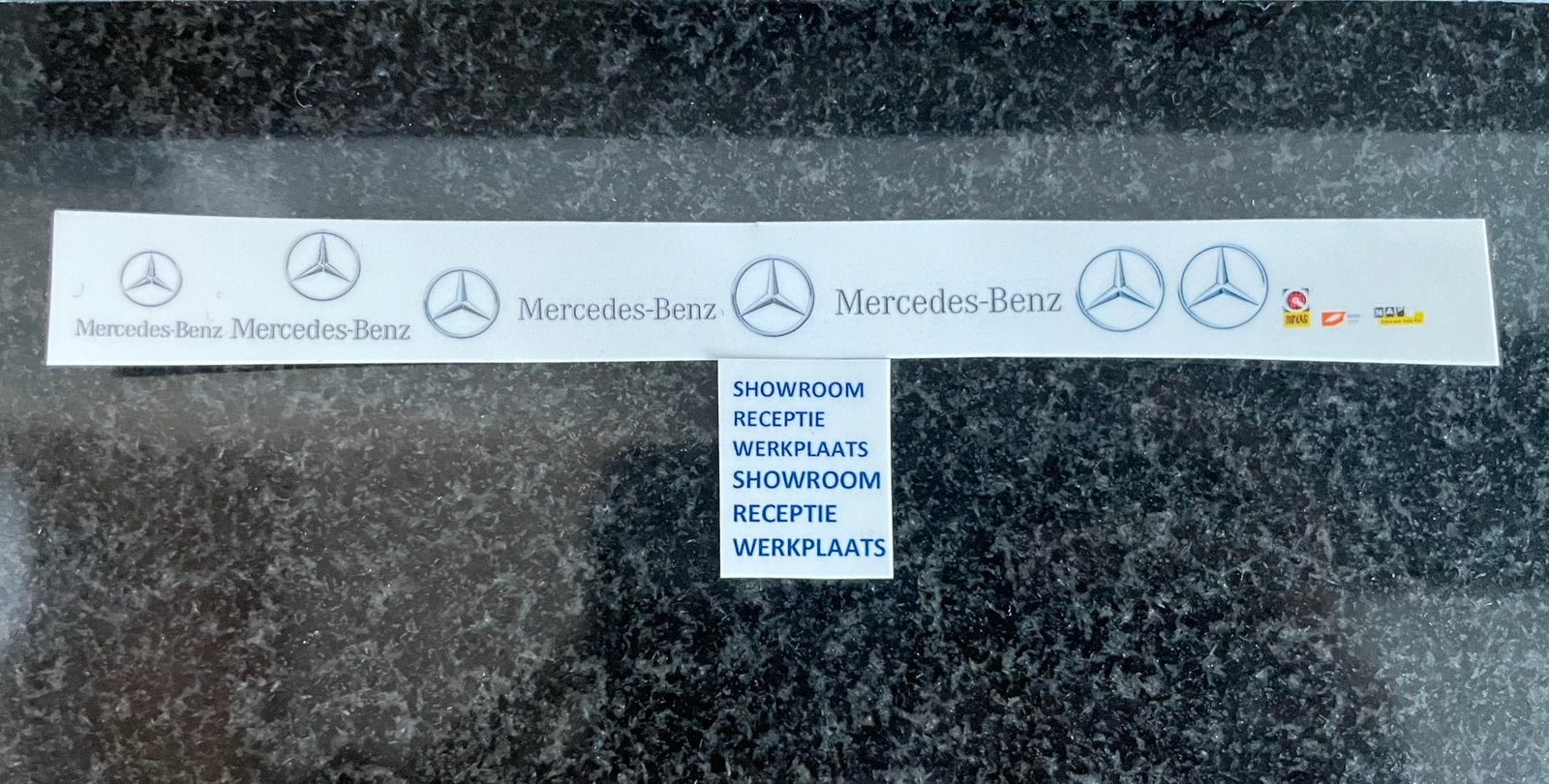 Decals transfer logo set Mercedes Benz autogarage dealer H0, Verzenden, Nieuw